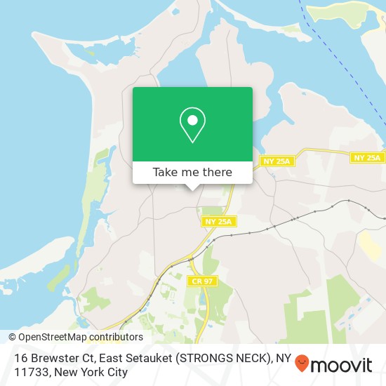 Mapa de 16 Brewster Ct, East Setauket (STRONGS NECK), NY 11733