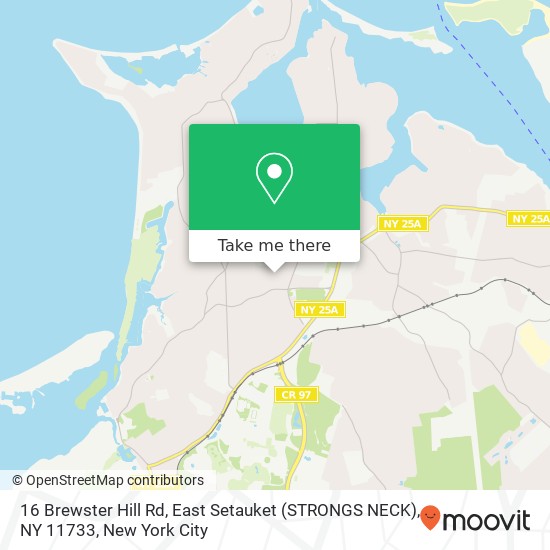 Mapa de 16 Brewster Hill Rd, East Setauket (STRONGS NECK), NY 11733