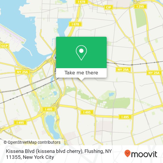Mapa de Kissena Blvd (kissena blvd cherry), Flushing, NY 11355