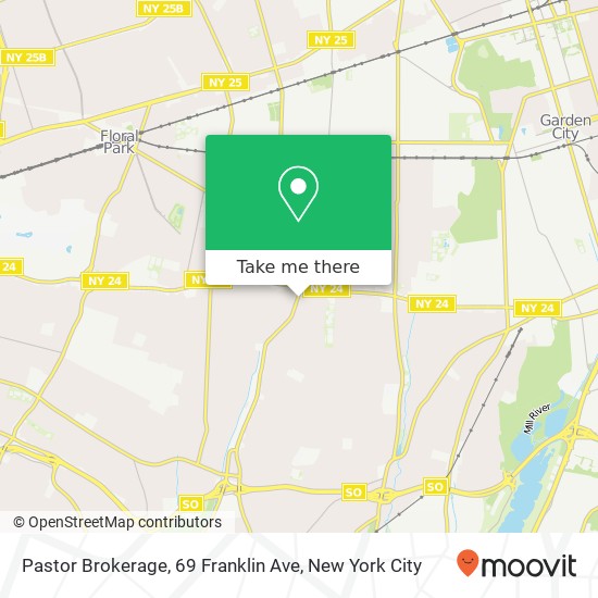 Pastor Brokerage, 69 Franklin Ave map