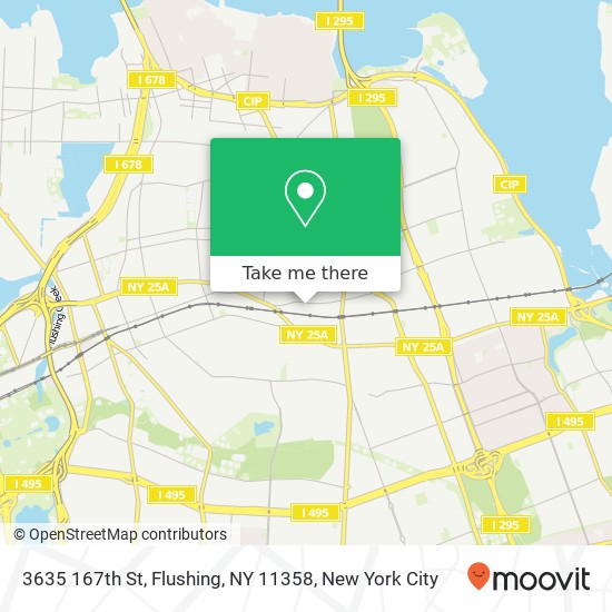 3635 167th St, Flushing, NY 11358 map