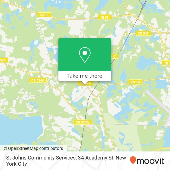 St Johns Community Services, 34 Academy St map