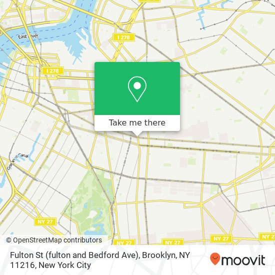 Mapa de Fulton St (fulton and Bedford Ave), Brooklyn, NY 11216