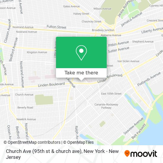 Church Ave (95th st & church ave) map