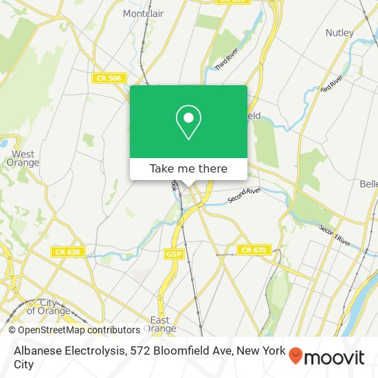 Albanese Electrolysis, 572 Bloomfield Ave map