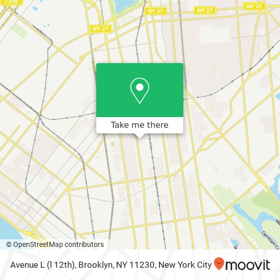 Mapa de Avenue L (l 12th), Brooklyn, NY 11230