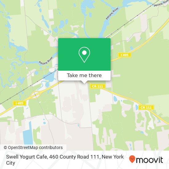 Mapa de Swell Yogurt Cafe, 460 County Road 111