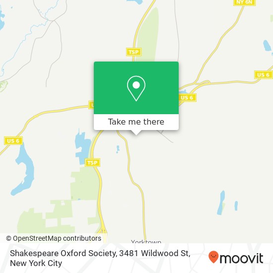 Shakespeare Oxford Society, 3481 Wildwood St map