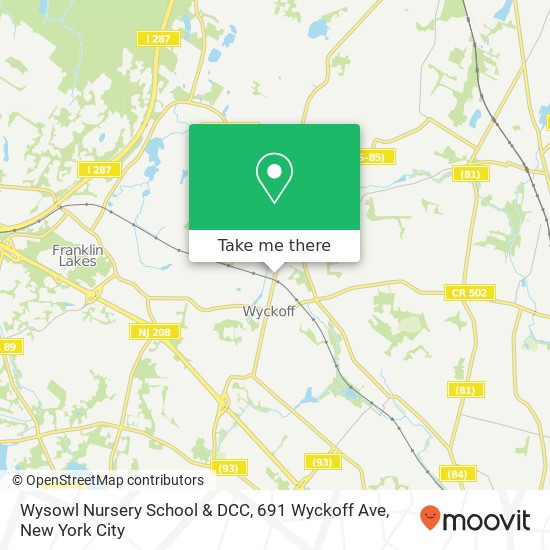 Mapa de Wysowl Nursery School & DCC, 691 Wyckoff Ave