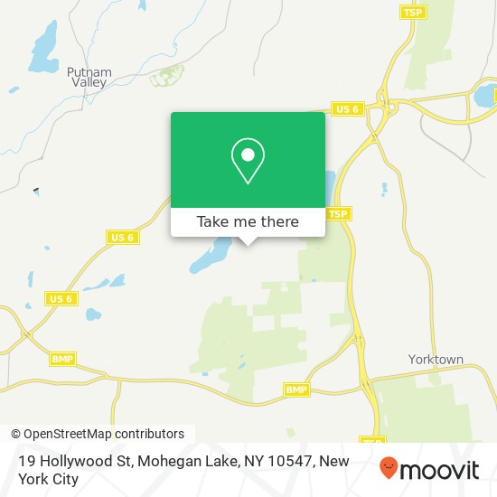 Mapa de 19 Hollywood St, Mohegan Lake, NY 10547