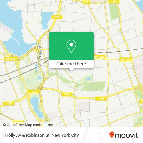 Holly Av & Robinson St map