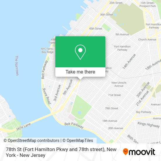 78th St (Fort Hamilton Pkwy and 78th street) map