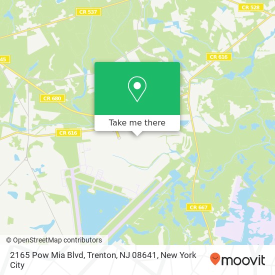 Mapa de 2165 Pow Mia Blvd, Trenton, NJ 08641