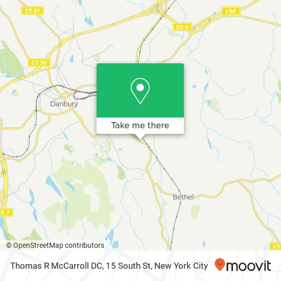 Mapa de Thomas R McCarroll DC, 15 South St
