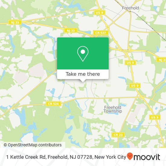 1 Kettle Creek Rd, Freehold, NJ 07728 map