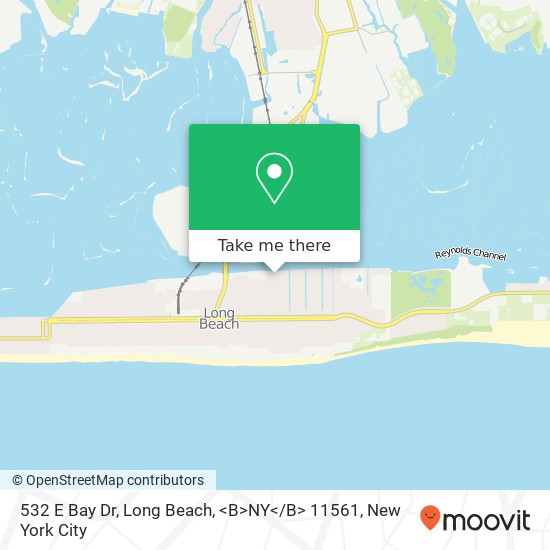 532 E Bay Dr, Long Beach, <B>NY< / B> 11561 map