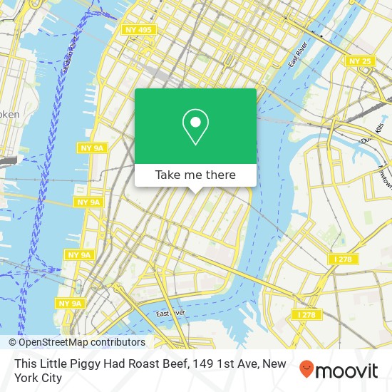 This Little Piggy Had Roast Beef, 149 1st Ave map