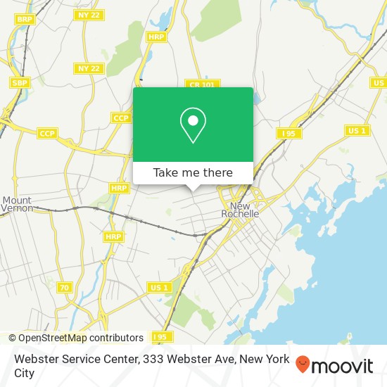 Mapa de Webster Service Center, 333 Webster Ave