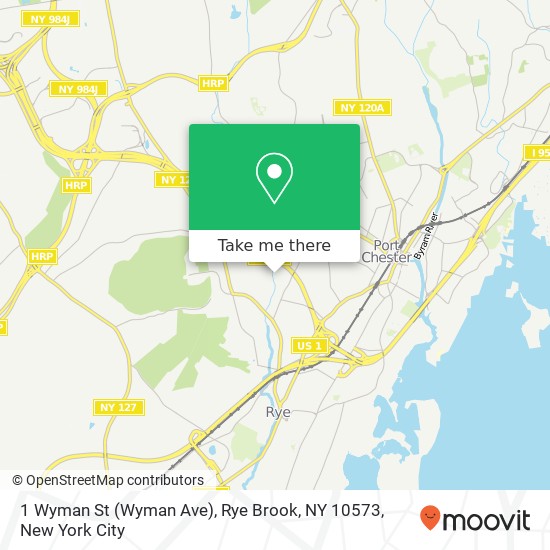 Mapa de 1 Wyman St (Wyman Ave), Rye Brook, NY 10573