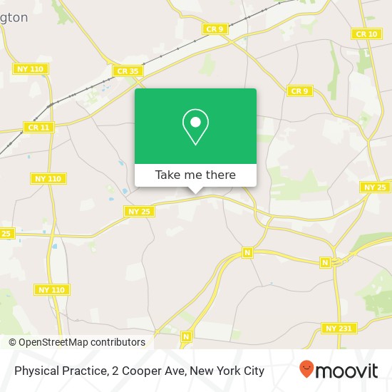 Mapa de Physical Practice, 2 Cooper Ave