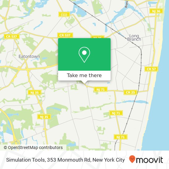 Simulation Tools, 353 Monmouth Rd map