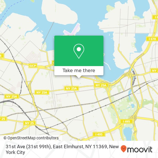 Mapa de 31st Ave (31st 99th), East Elmhurst, NY 11369
