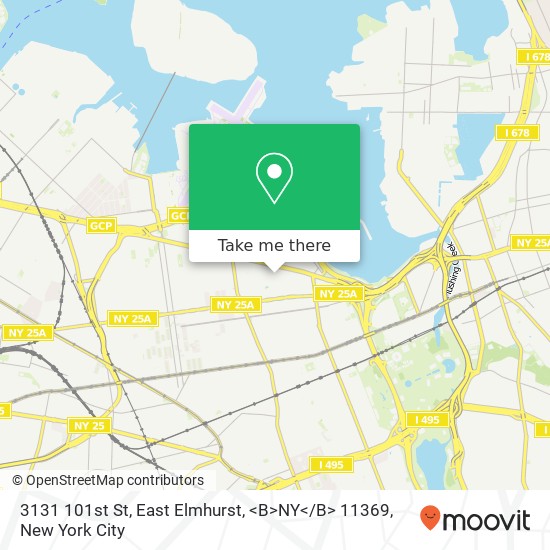 Mapa de 3131 101st St, East Elmhurst, <B>NY< / B> 11369
