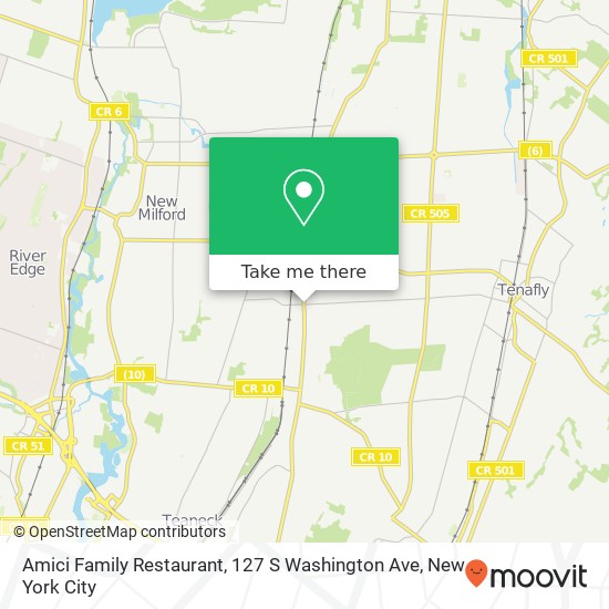 Mapa de Amici Family Restaurant, 127 S Washington Ave