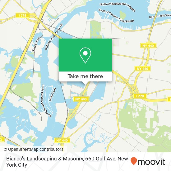 Mapa de Bianco's Landscaping & Masonry, 660 Gulf Ave