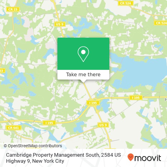 Cambridge Property Management South, 2584 US Highway 9 map