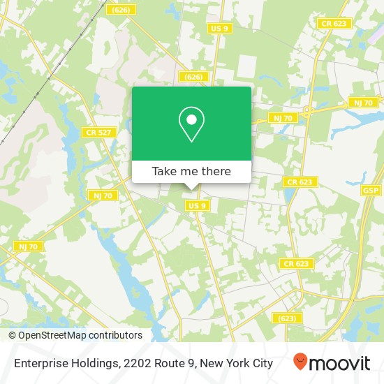 Mapa de Enterprise Holdings, 2202 Route 9