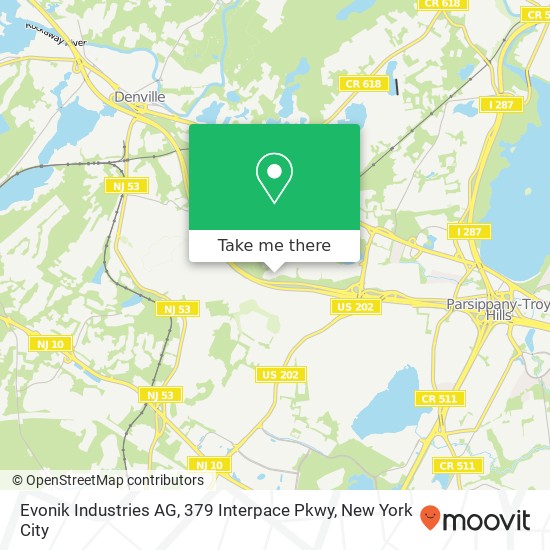 Evonik Industries AG, 379 Interpace Pkwy map