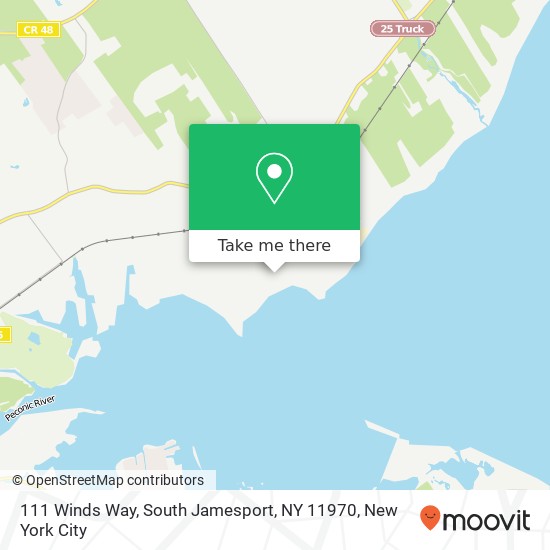 Mapa de 111 Winds Way, South Jamesport, NY 11970