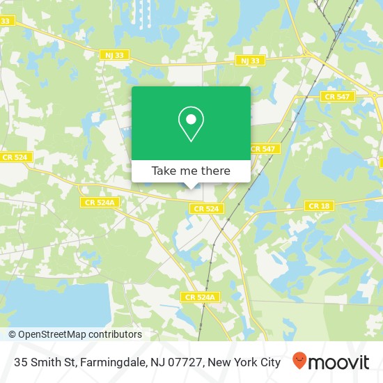 Mapa de 35 Smith St, Farmingdale, NJ 07727