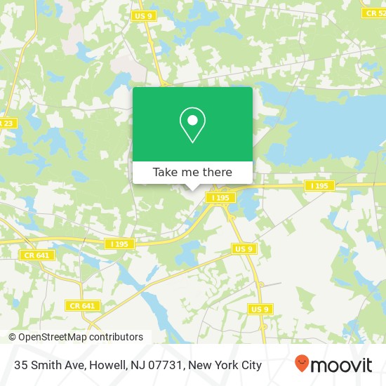 Mapa de 35 Smith Ave, Howell, NJ 07731