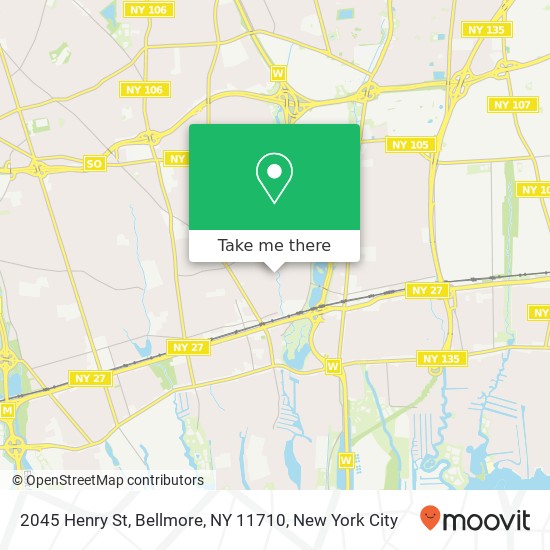 Mapa de 2045 Henry St, Bellmore, NY 11710