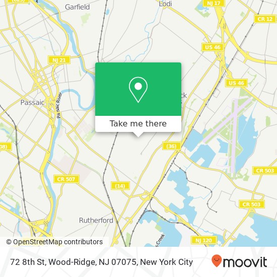 72 8th St, Wood-Ridge, NJ 07075 map