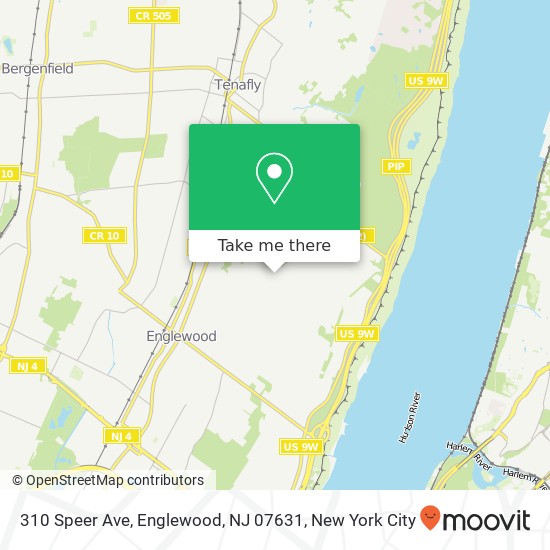 Mapa de 310 Speer Ave, Englewood, NJ 07631