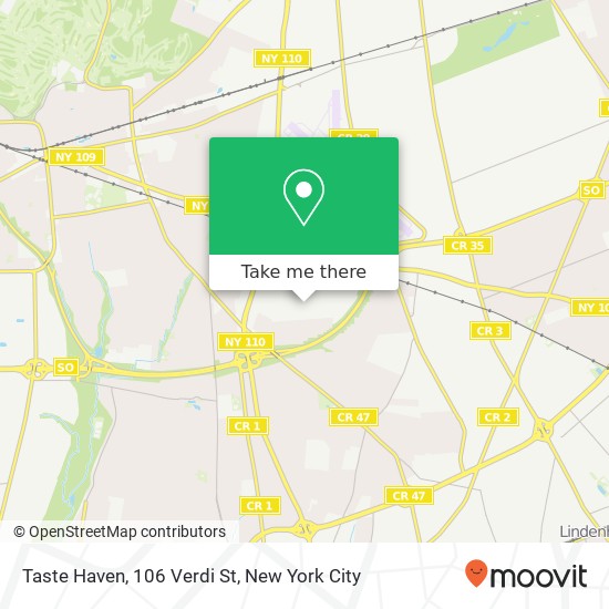 Mapa de Taste Haven, 106 Verdi St