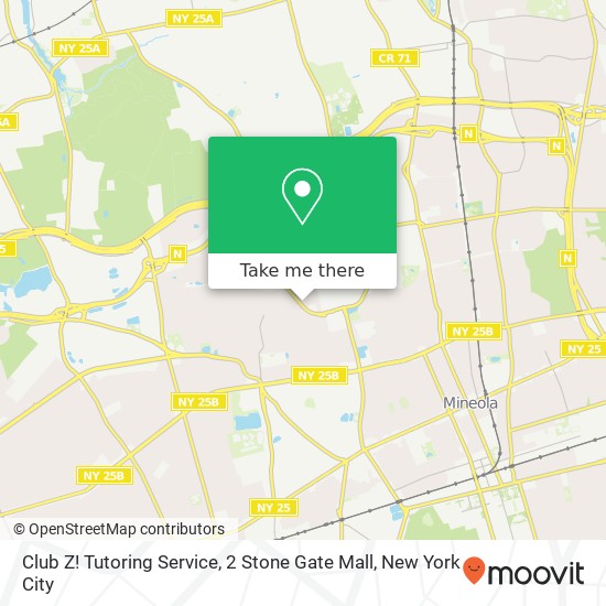 Club Z! Tutoring Service, 2 Stone Gate Mall map