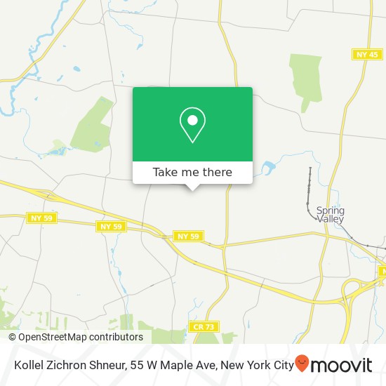 Mapa de Kollel Zichron Shneur, 55 W Maple Ave