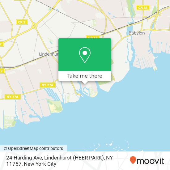 24 Harding Ave, Lindenhurst (HEER PARK), NY 11757 map