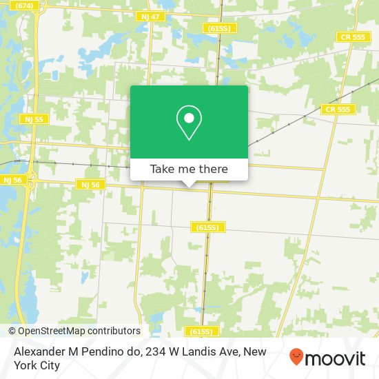 Mapa de Alexander M Pendino do, 234 W Landis Ave