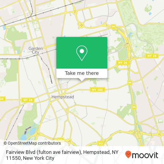 Mapa de Fairview Blvd (fulton ave fairview), Hempstead, NY 11550