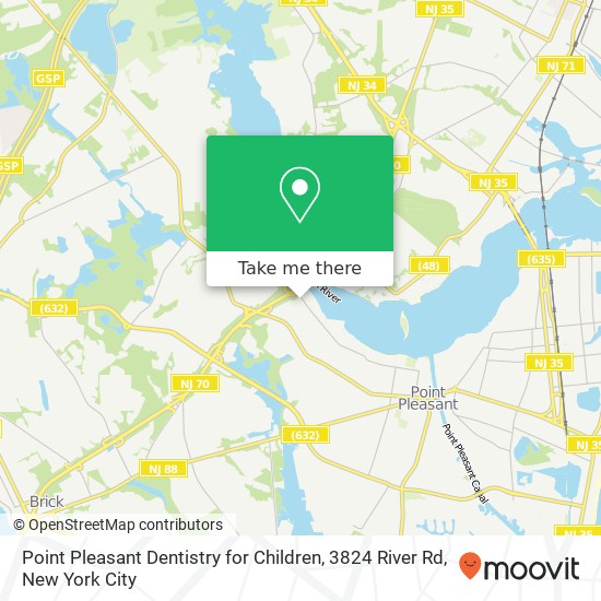 Mapa de Point Pleasant Dentistry for Children, 3824 River Rd