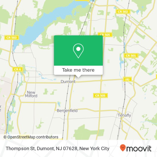 Mapa de Thompson St, Dumont, NJ 07628