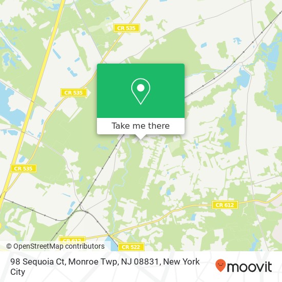 98 Sequoia Ct, Monroe Twp, NJ 08831 map