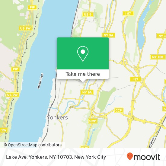Lake Ave, Yonkers, NY 10703 map
