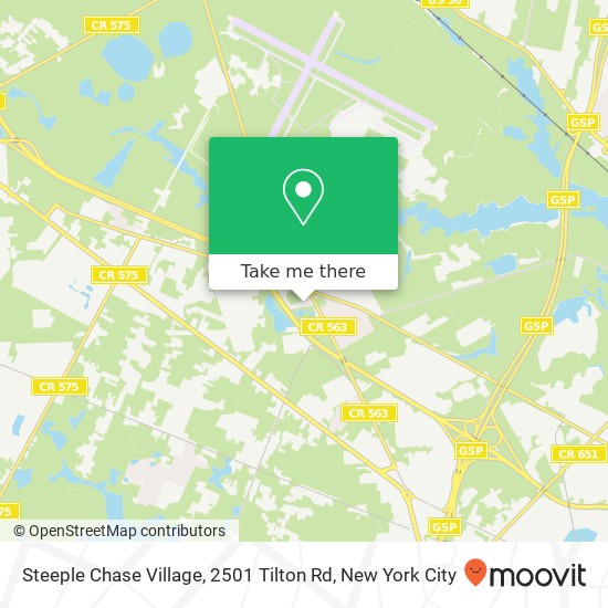 Steeple Chase Village, 2501 Tilton Rd map