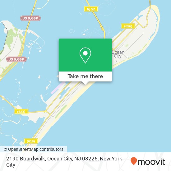 Mapa de 2190 Boardwalk, Ocean City, NJ 08226